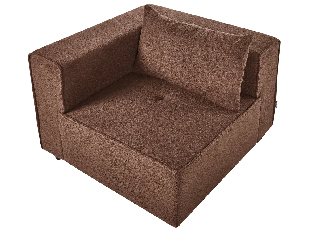 Modul Ecksofa 4-Sitzer AXEBO Bouclé Braun linksseitig_1075923