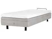 Verstellbares Bett ohne Kopfteil Stoff DUKE II 90 x 200 cm Hellgrau_973614