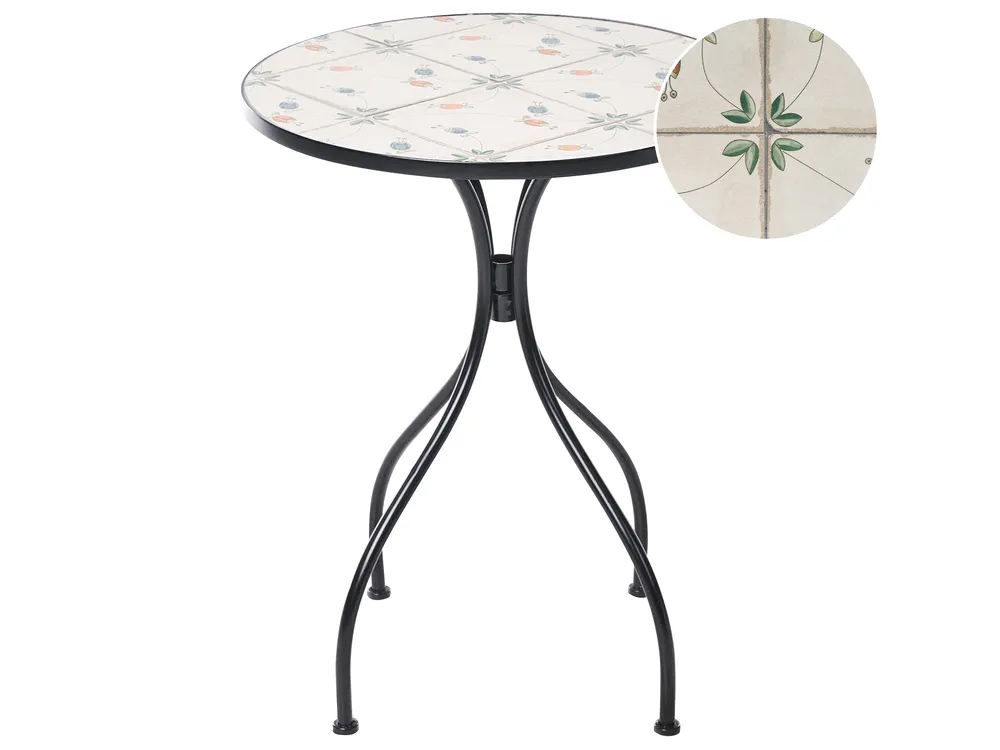 Outdoor Bistrotisch CARONA 60 cm 60 cm Metall Schwarz
