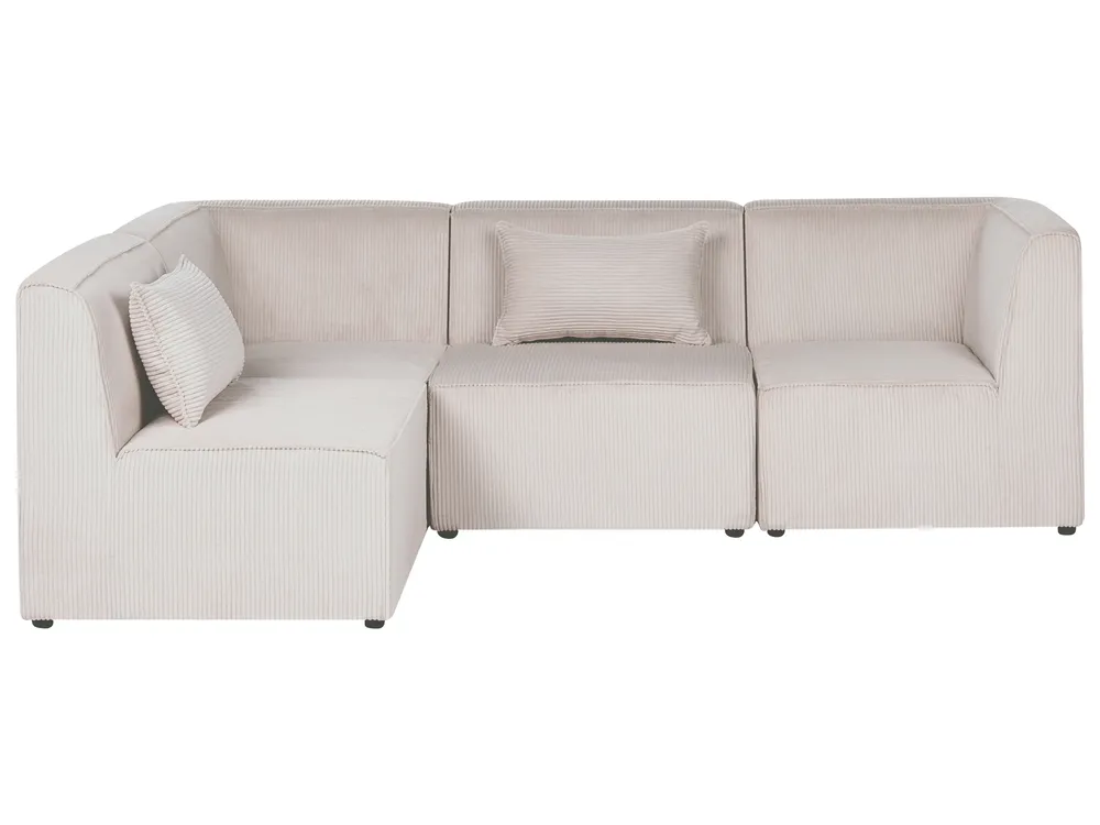 Modul Ecksofa 4-Sitzer LEMVIG Cord Beige rechtsseitig_1052799