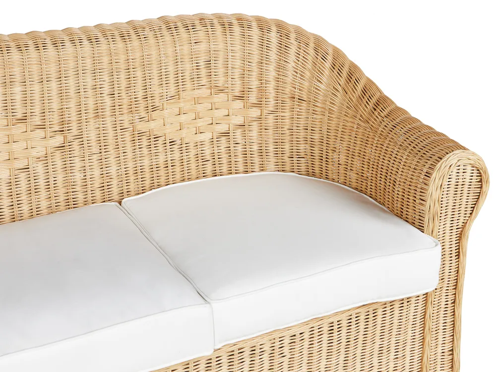 Gartensofa 3-Sitzer LIVADEIA Rattan Naturfarben_920132