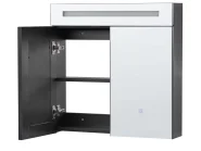Bad-Spiegelschrank LED JARAMILLO 60 cm 60 cm Schwarz_905827