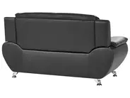 Sofa Set 6-Sitzer LEIRA Kunstleder Schwarz_1058586