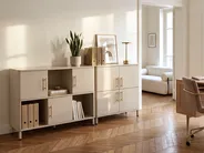 Sideboard mit 3 Türen OMBURA Metall Beige_1082622