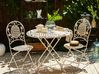 Outdoor Bistrotisch BIVIO 90 cm 90 cm Metall Cremeweiß