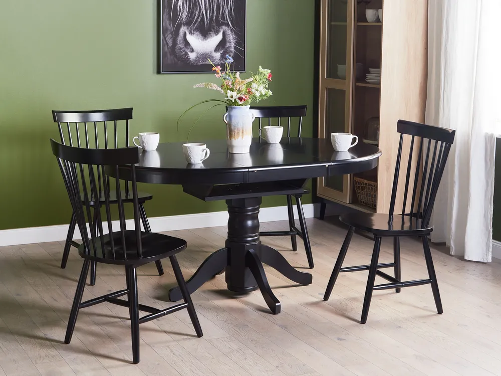 Ausziehbarer Esstisch AKRON Schwarz 106/150 cm 106 cm_927570