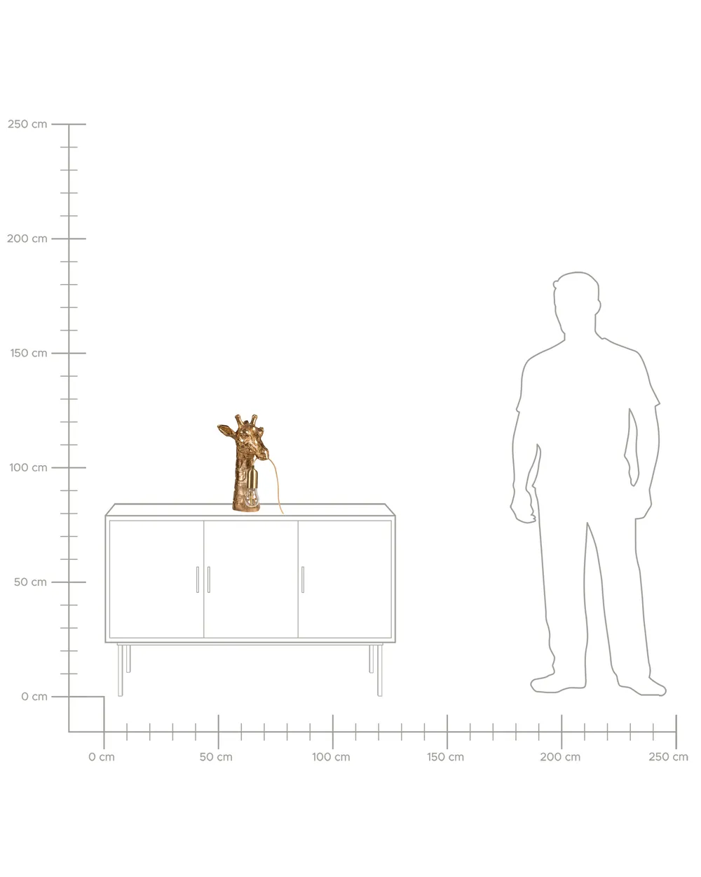 Tischlampe Giraffe MALAIKA Gold_1003567