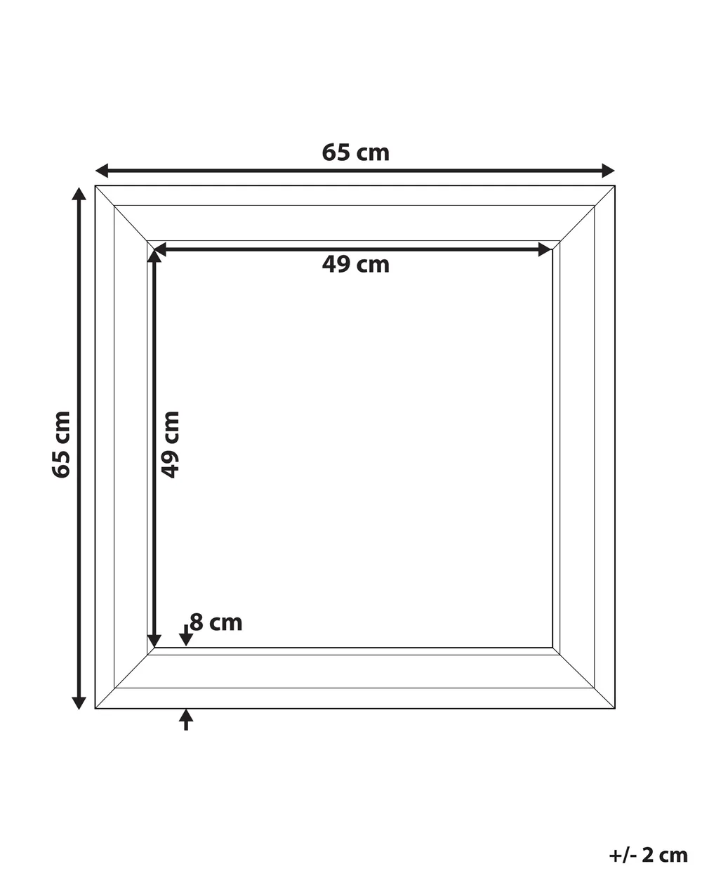 Wandspiegel CAVAN 65 cm 65 cm Metall Silber_757619