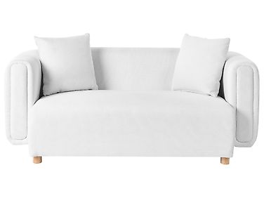 Lillerod Rug Sofa 2 Seater LILLEROD Fabric White | Beliani.dk