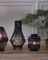 Lantern BORACAY 30 cm Bamboo Black_873610