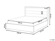 Bett mit Lattenrost Samtstoff ROUEN 180 x 200 cm Dunkelgrau_1004597