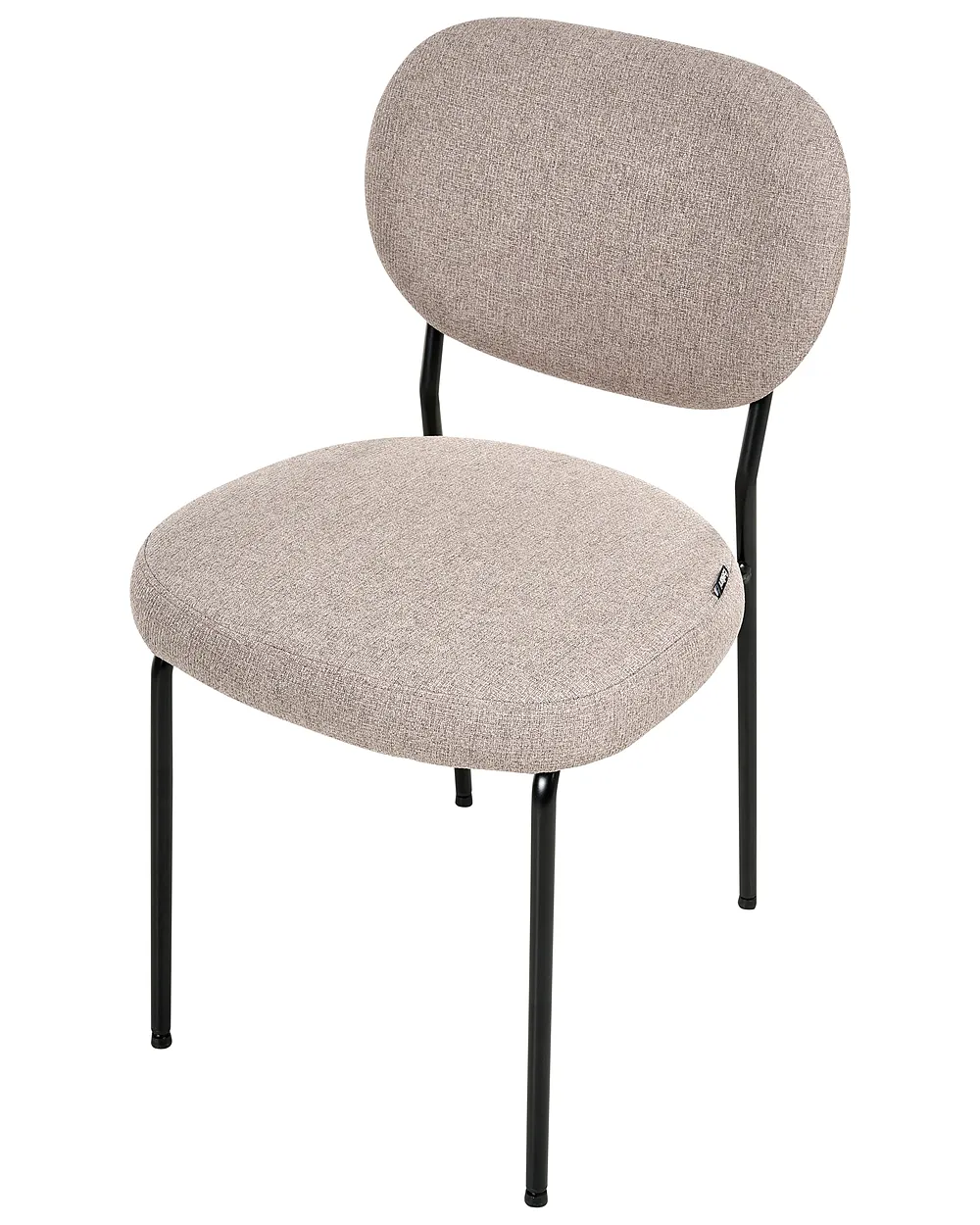 Esszimmerstuhl 2er Set LOLETA Stoff Hellbraun_1037829