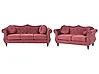 Sofa Set 5-Sitzer SKIEN Samtstoff Dunkelrot
