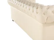 Sofa 3 Seater CHESTERFIELD Leather Light Beige_539692
