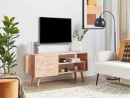TV Stand WESTFIELD Wood Light Brown_817770