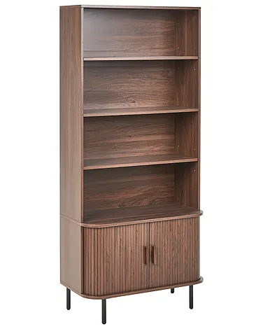Bücherregal mit 4 Ebenen BRADLEY 180 cm Dunkelbraun