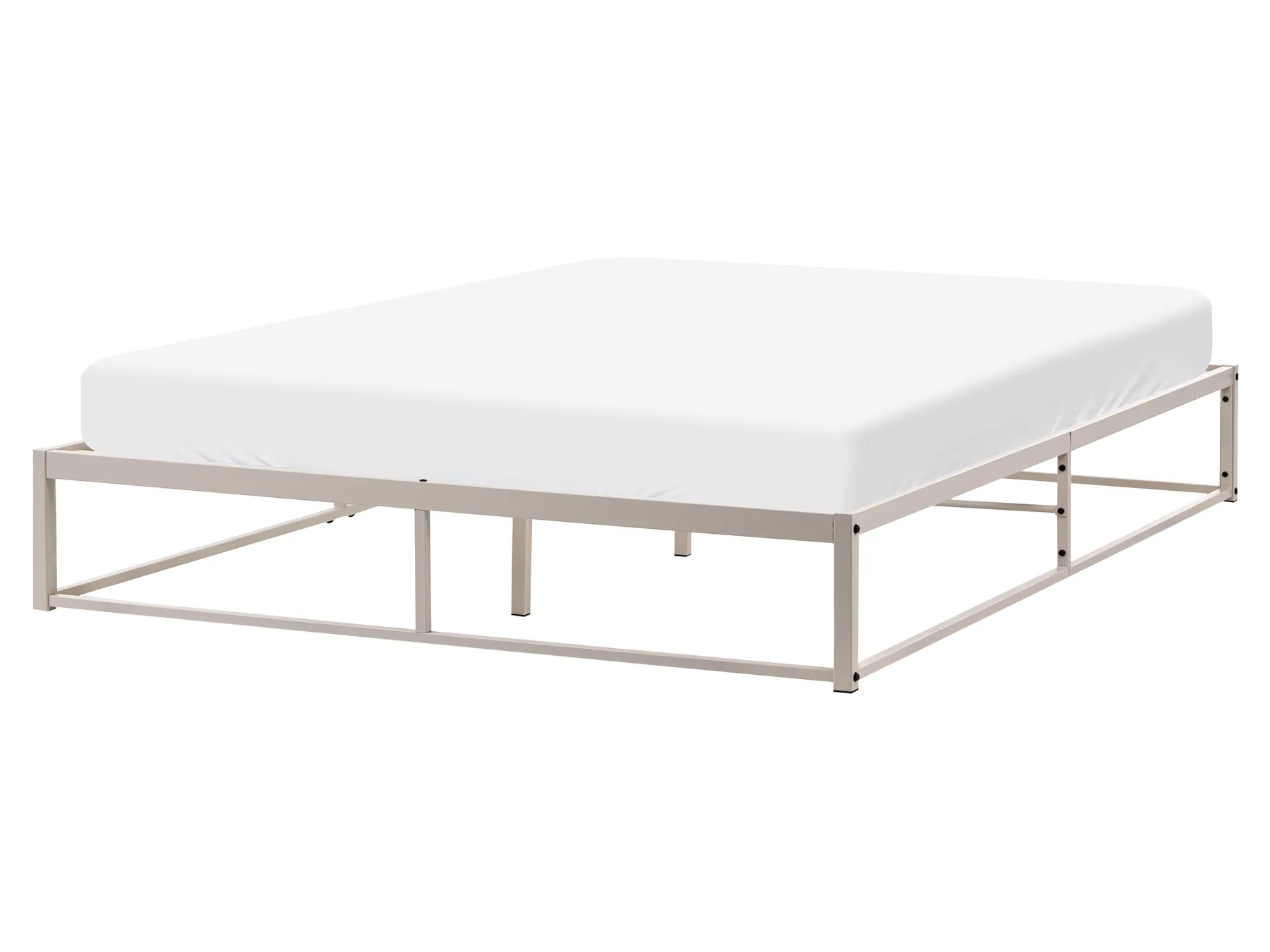 Krevet bez uzglavlja Metal VIRY 160 x 200 cm Svijetlo bež_1073043