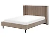 Bett mit Lattenrost Samtstoff VILLETTE 160 x 200 cm Taupe