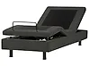 Verstellbares Bett ohne Kopfteil Stoff DUKE II 90 x 200 cm Dunkelgrau