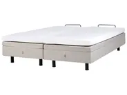 Verstellbares Bett ohne Kopfteil Stoff DUKE 180 x 200 cm Beige_958336