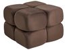 Pouf CALIENTE Samtstoff Dunkelbraun