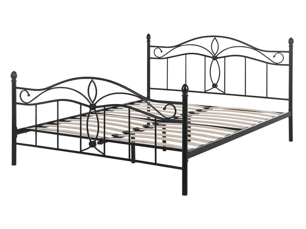 Bett mit Lattenrost Metall ANTLIA 140 x 200 cm Schwarz_806572