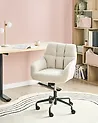 Schreibtischstuhl PALMDALE Samtstoff Hellbeige