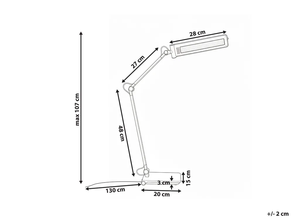 LED Schreibtischlampe AQUILA mit Dimmer Silber_1018604