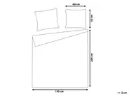 Bettwäsche-Set SUMNER 150 x 200 cm Baumwollmusselin Hellgrau_1060091