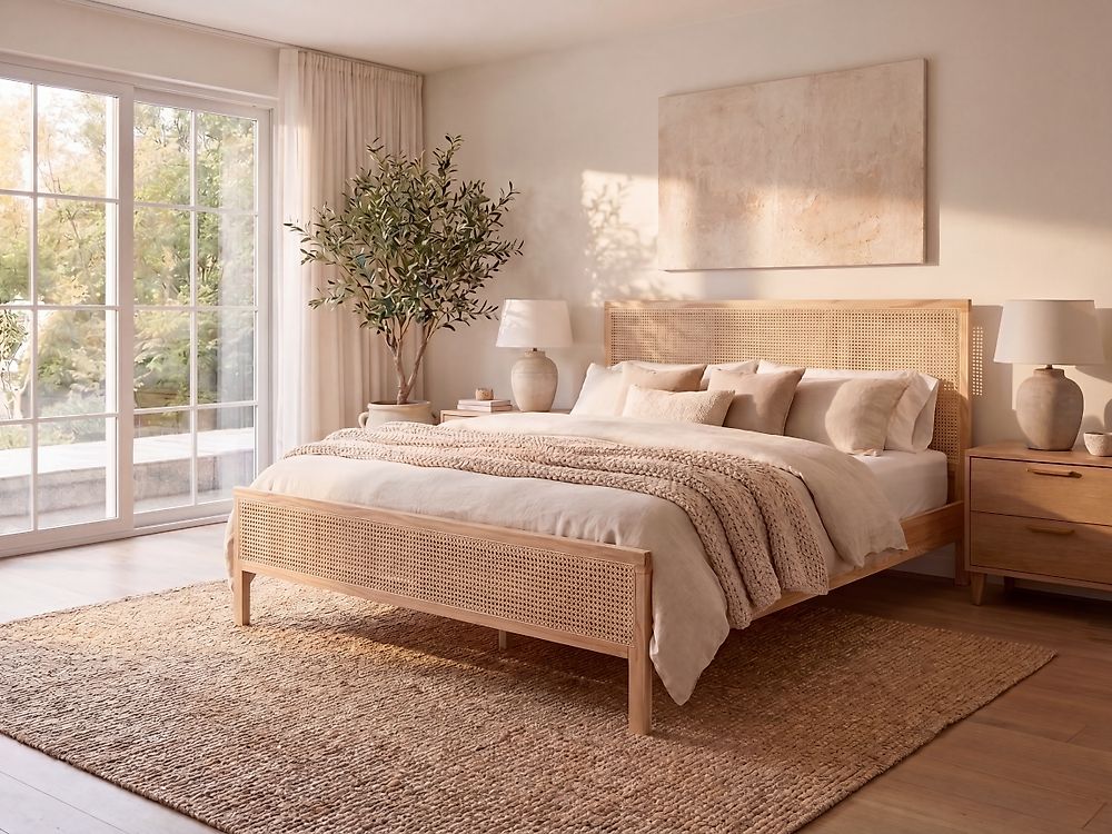 Lit avec sommier Bois de pin SALERNAS 160 x 200 cm Marron clair