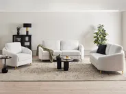 Sofa 3 Seater TROSA Boucle White_911059