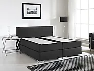 Divan Bed Faux Leather PRESIDENT 180 x 200 cm (EU Super King) Black_1187241