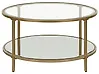 Couchtisch BIRNEY Sicherheitsglas Gold