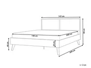 Bett mit Lattenrost Rattan MONPAZIER 140 x 200 cm Hellbraun_863377