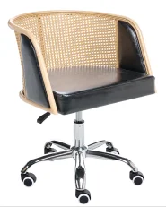 Desk Chair ELKHART Faux Leather Black_997670