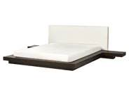 Bett mit Lattenrost Bouclé ZEN 160 x 200 cm Dunkle Esche_931435