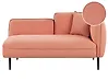 Rechtsseitige Chaiselongue CHEVANNES Bouclé Pfirsichrosa
