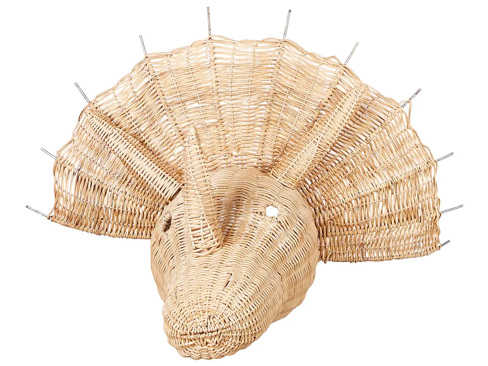 Wandobjekt Dinosaurier BIOKO Rattan 44 cm Naturfarben