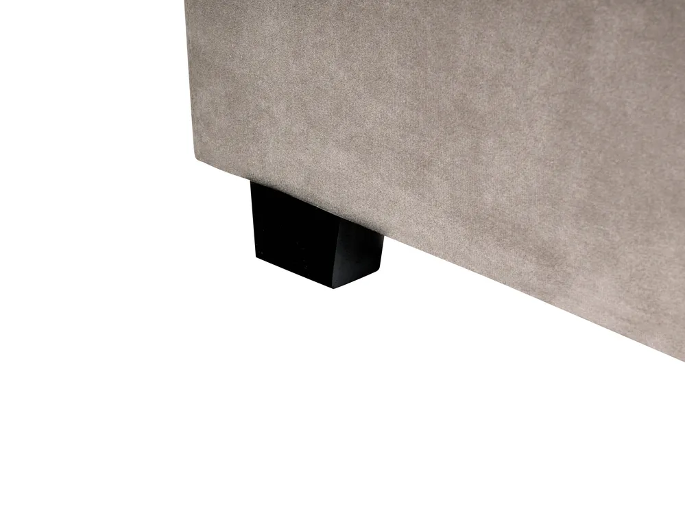 Bett mit Lattenrost Samtstoff VINCENNES 140 x 200 cm Taupe_974748