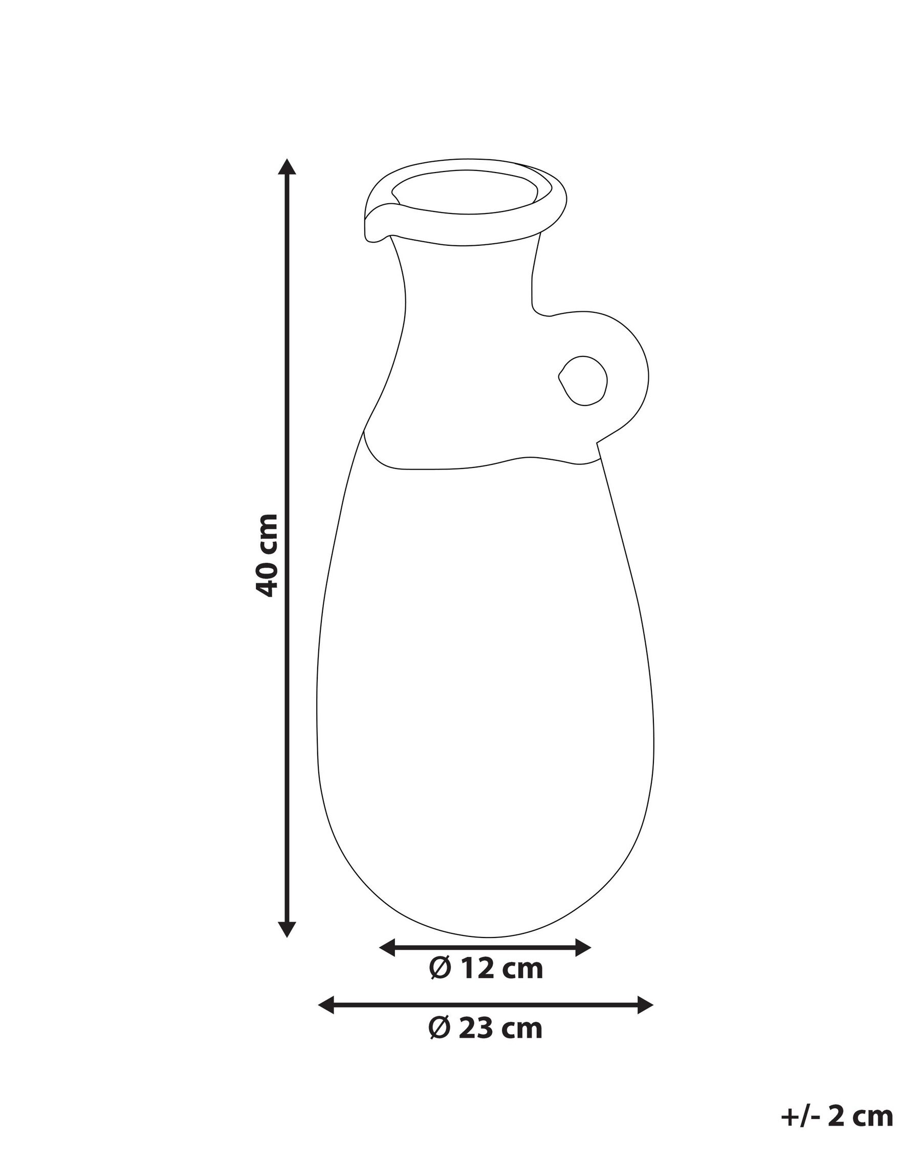 Dekovase VELIA 40 cm Keramik Blau_850828