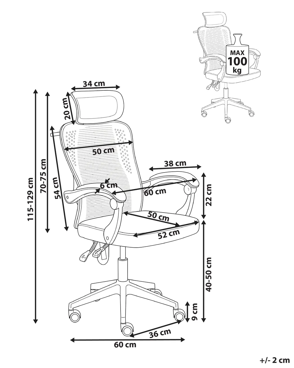 Bürostuhl SERANEV Hellgrau_1098965