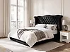 Bett mit Lattenrost Samtstoff AYETTE 180 x 200 cm Schwarz