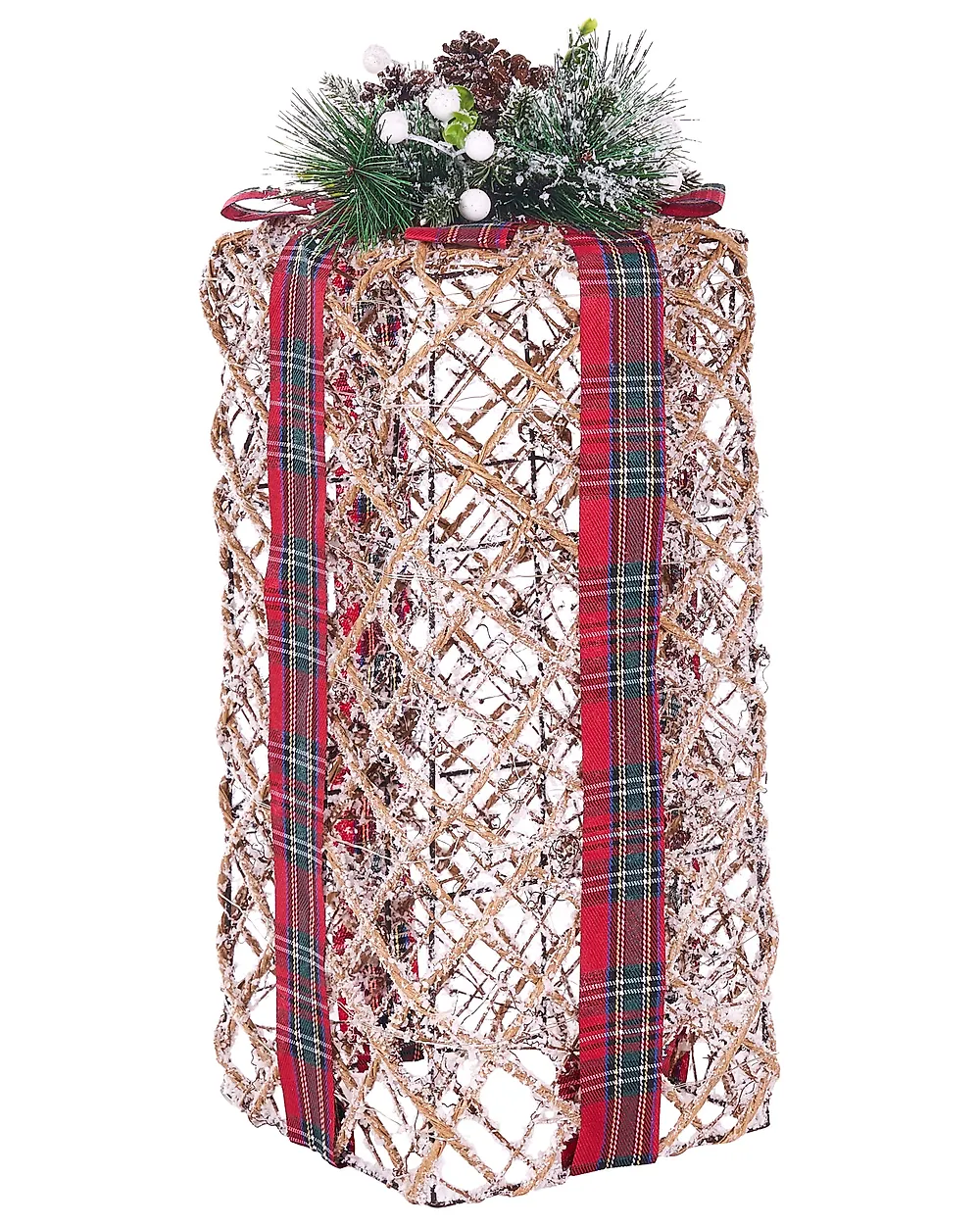 Weihnachtsdekoration 3er Set LED KAUSALA 65/55/45 cm Weihnachtsgeschenke Braun_1179613