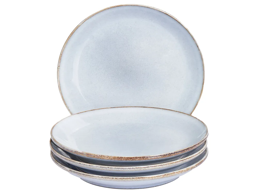 Dessertteller 4er Set JUNIPER Steinzeug Hellblau