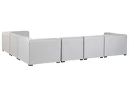 Garden Corner Sofa with Ottoman 7 Seater AREZZO Modular Light Grey Left Hand_867751