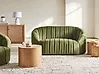 Sofa 2-Sitzer MALUNG Samtstoff Dunkelgrün