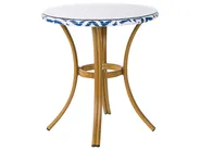 Outdoor Bistrotisch RIFREDDO 70 cm 70 cm Sicherheitsglas Blau_798854