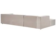 Ecksofa 3-Sitzer VERNON Samtstoff Beige rechtsseitig_887805
