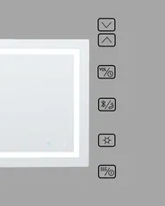 Kopalniško ogledalo LED PRENOIS 80 cm 60 cm Silver_940478