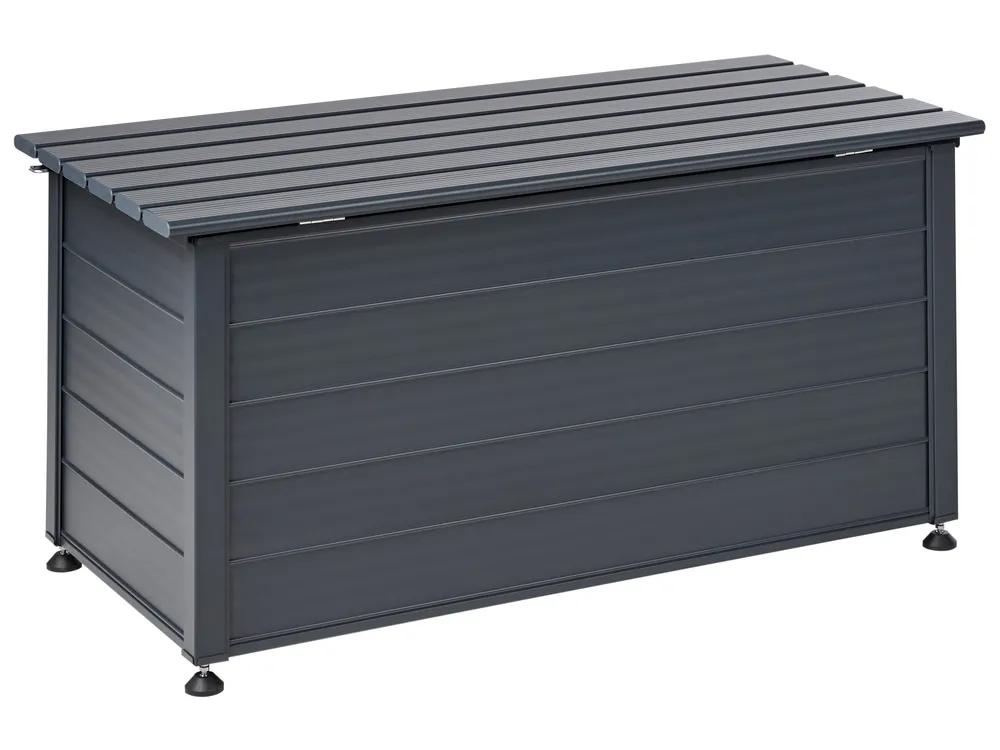 Aufbewahrungsbox CAMPALTO 123 cm 60 cm Metall Dunkelgrau_937957